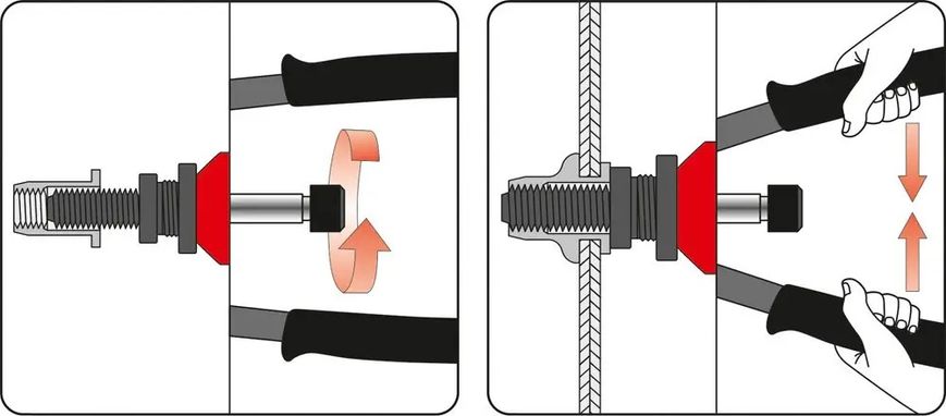 Заклепочник дворучний YATO для нітогайок М3; М4; М5; М6; М8; М10; М12; l=360 мм YT-36127 фото