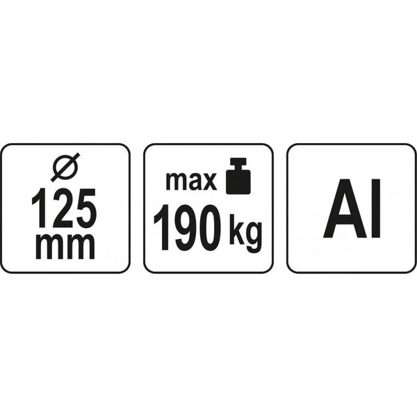 ПРИСОСКА ДЛЯ МОНТАЖУ СКЛА (АЛЮМІНІЙ) YATO: 3-РИ ЧАШКИ Ø= 125 ММ, M= 190 КГ, 345Х 282Х 7 ММ YT-37237 фото