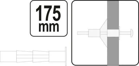 Заклепочник дюбелів "Molly" YATO, сталевих М3, М4, М5, М6, М8, l= 175 мм YT-51452 фото