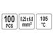 КЕМБРИКИ ТЕРМОУСАДНІ ПРИ T≤ 105°C З ПРИПОЄМ YATO : ДЛЯ ПРОВІДНИКІВ 0.25-6 ММ², 100 ШТ YT-81450 фото 4