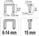 Степлер з регулятором сили до скоб і цвяхів YATO; скоби: 6-14х 11,3х 1,2 мм, цвяхи: 15х 1,2мм YT-70021 фото 3