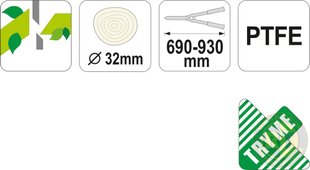 ГІЛКОРІЗ YATO : ТЕЛЕСКОПІЧНІ РУЧКИ, Ø= 32 ММ, L= 690-930 ММ YT-8841 фото