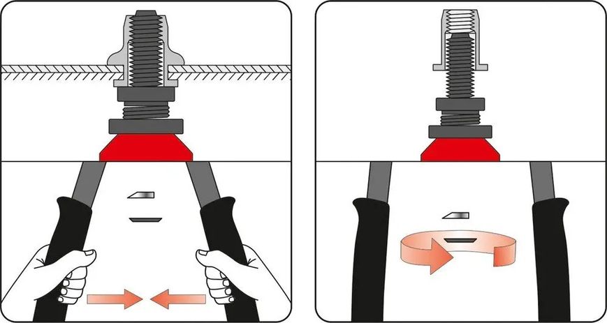 Заклепочник дворучний YATO для нітогайок М5-12 мм, L= 338 мм YT-36119 фото