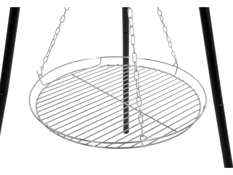 ГРИЛЬ ПІДВІСНИЙ НА 3 НІЖКАХ LUND, 150Х 80Х 80СМ, РЕШІТКА Ø= 46СМ ЧАША- 52СМ З РЕГУЛ. ВИСОТИ 30-67 СМ 99903 фото