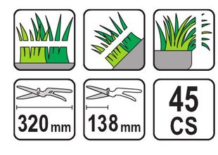 НОЖИЦІ ДЛЯ ОБРІЗАННЯ ТРАВИ FLO L= 320/138 ММ 99300 фото